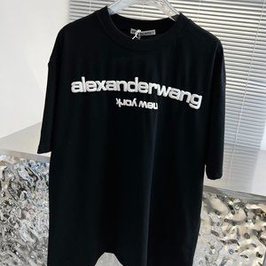 Alexander Wang Womens Crewneck Tee T-Shirt Top Strict Size S Black Blue.